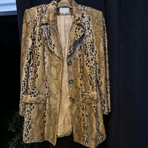 Vintage Alberto Makali Faux Leopard Fur Jacket - Alberto Makali